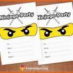 Beeindruckend Ninjago Einladungskarten Zum Kindergeburtstag Oder Party
