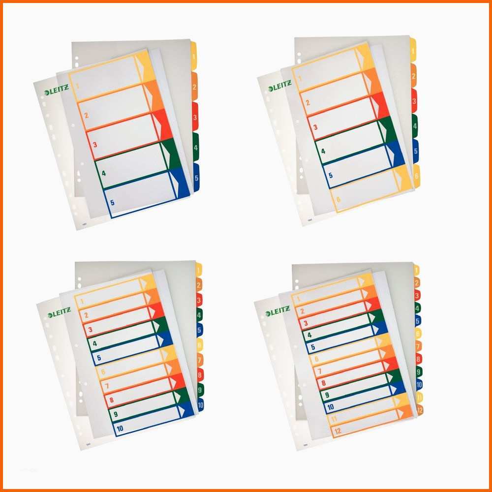 Beeindruckend Register Leitz Pc Beschriftbar 1 5 1291 1 6 1292 1 10