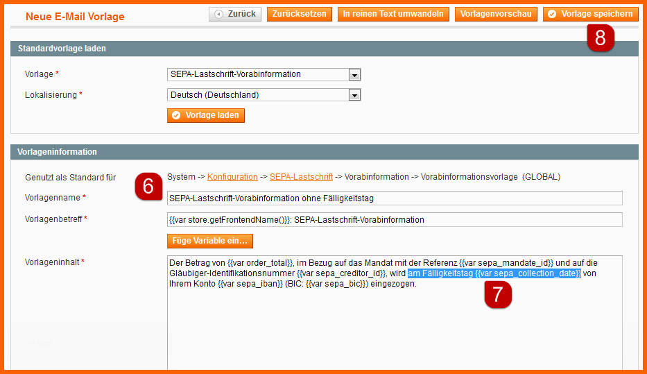 Beeindruckend Sepa Lastschrift Für Magento Vorlagen Anpassen