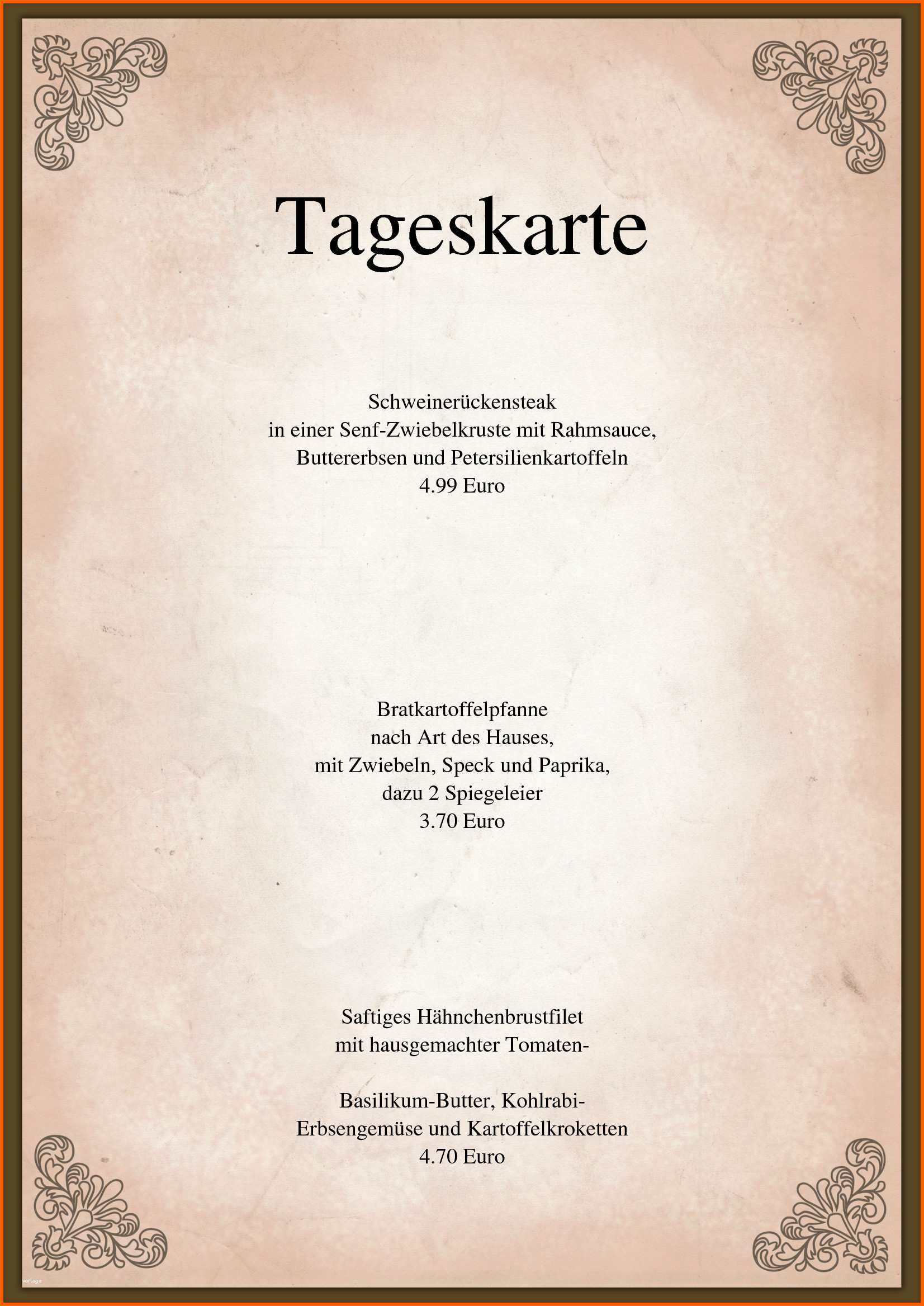 Beeindruckend Speisekarten Und Menükarten Alte Speisekarte Von Chris