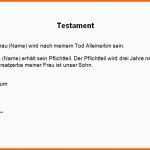 Beeindruckend Testament Vorlage Testament Handschriftlich