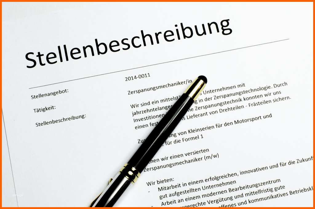 Beeindruckend Vorlage Und Beispiel Einer Stellenbeschreibung › Hrpraxis