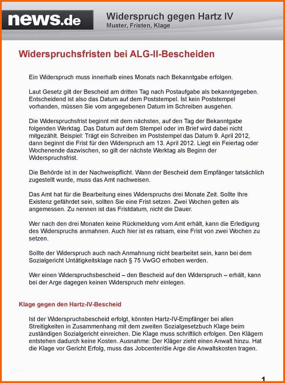 Beeindruckend Widerspruch Für Jobcenter Basic Die Beste Vorlage Ideen