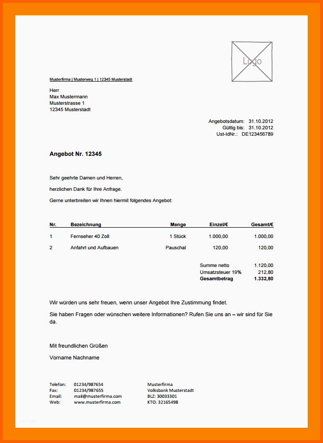 Bemerkenswert 10 Auftragsbestätigung Malerarbeiten Muster
