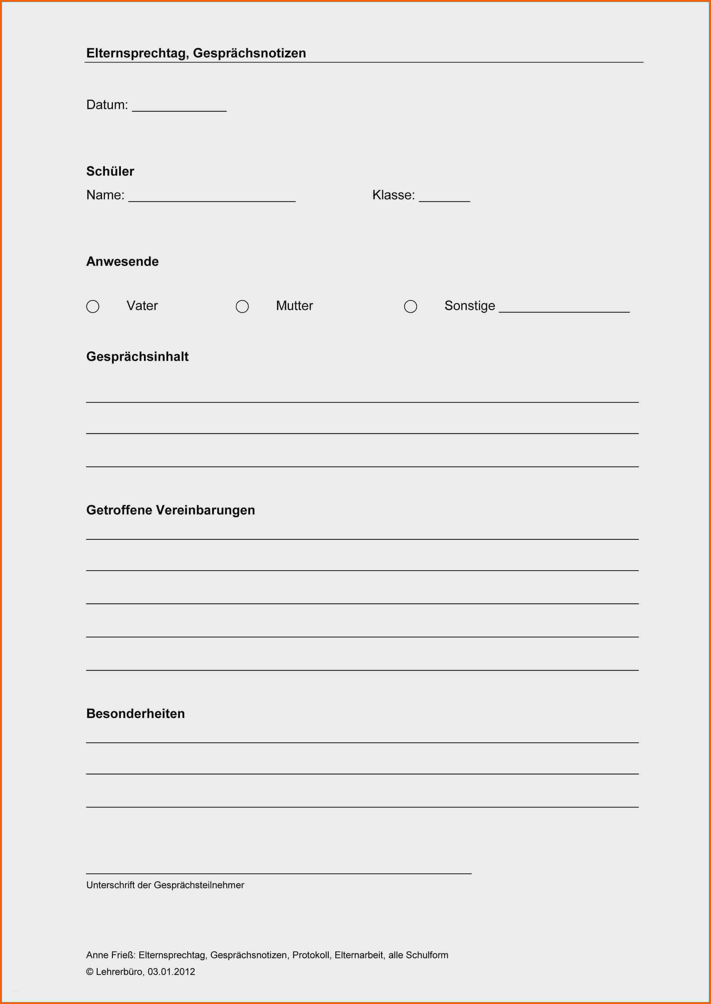 Bemerkenswert 13 Besprechungsprotokoll Vorlage