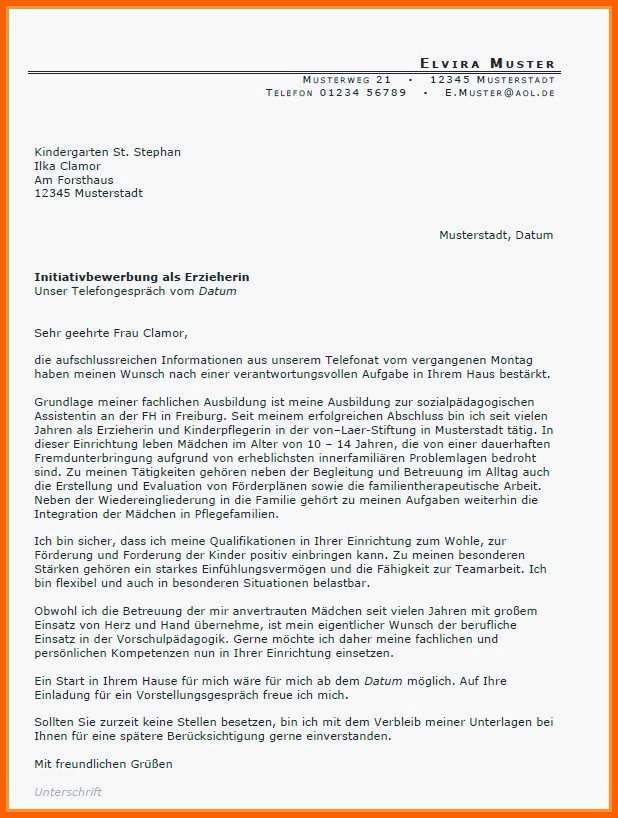 Bemerkenswert 16 Bewerbung Praktikum Erzieherin Vorlage