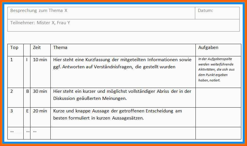 Bemerkenswert 60 Luxury Protokoll Vorlage Word