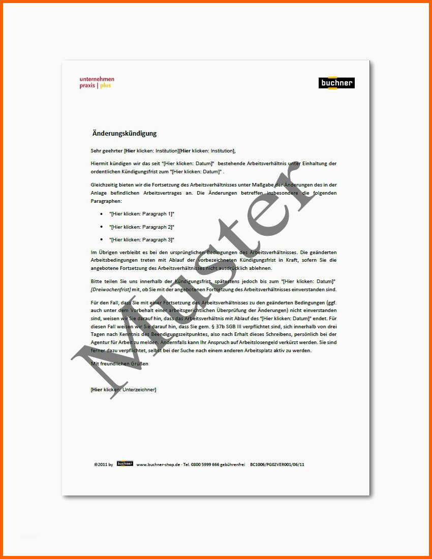Bemerkenswert Änderungskündigung Praxisbedarf Shop Buchner