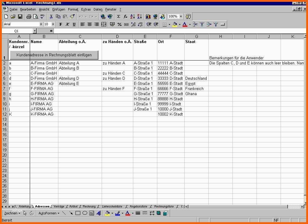 Bemerkenswert Angebot Erstellen Excel Vorlage – De Excel