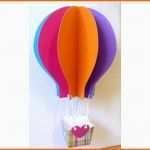 Bemerkenswert Anleitung Für 3d Heißluftballon Aus tonpapier Mit Körbchen