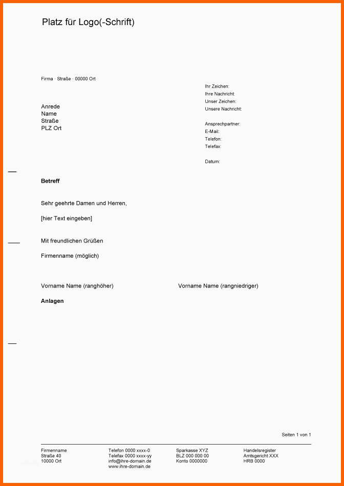 Bemerkenswert Brief Nach Din 5008 normbrief Briefvorlagen Serienbrief