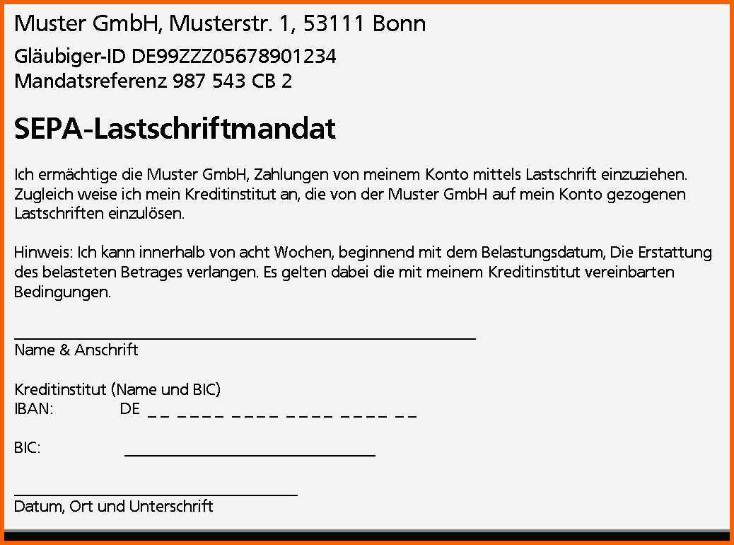 Bemerkenswert Einzugsermächtigung Vorlage Sepa – Karimdarwish