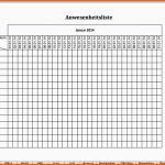 Bemerkenswert Excel Vorlage Anwesenheitsliste Kostenlos