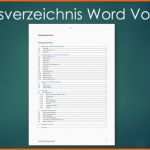 Bemerkenswert Inhaltsverzeichnis Vorlage Word