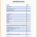 Bemerkenswert Kapitalbedarfsplan Im Rahmen Eines Businessplans
