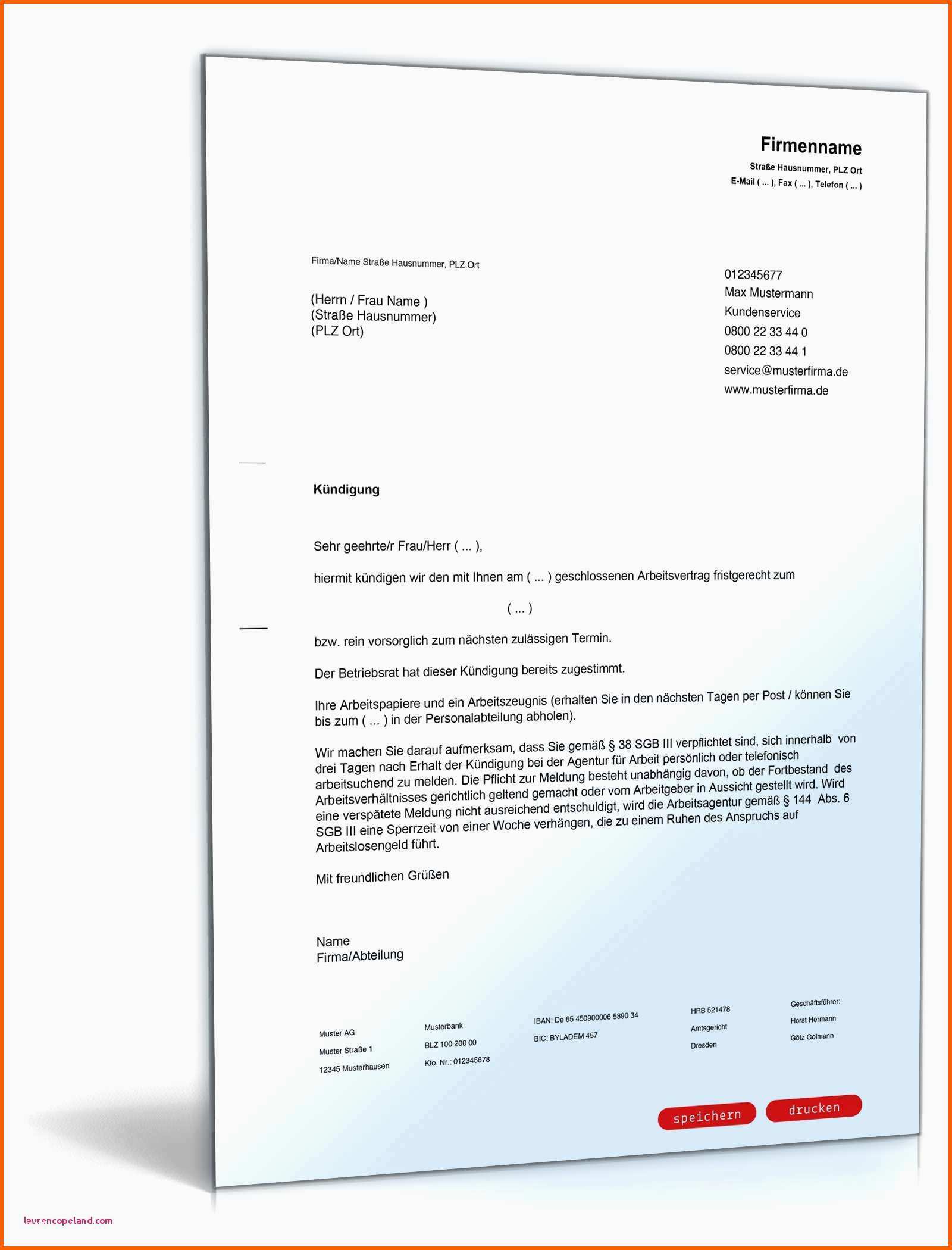 Bemerkenswert Kundigungsschreiben Minijob Arbeitnehmer Vorlage Kostenlos