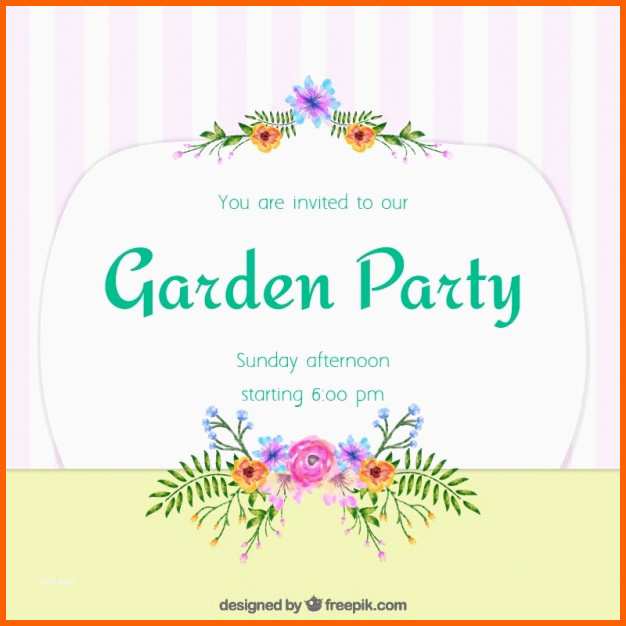 Bemerkenswert Pastellfarben Gartenparty Einladung