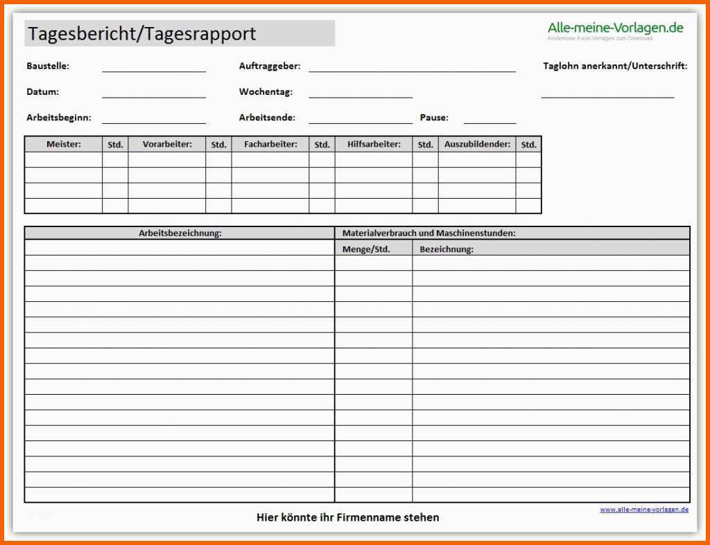 bemerkenswert tagesbericht tagesrapport die kostenlose vorlage von it dokumentation vorlage word