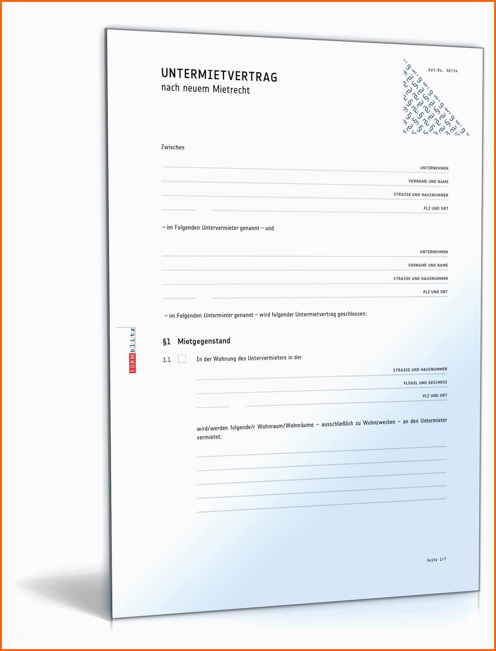 Bemerkenswert Untermietvertrag Vorlage Word Untermietvertrag Muster