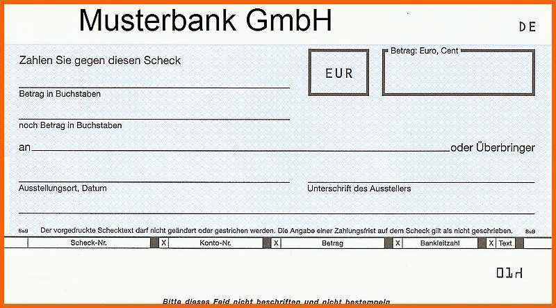 Bemerkenswert Verrechnungsschecks Ausstellen Bank Scheck