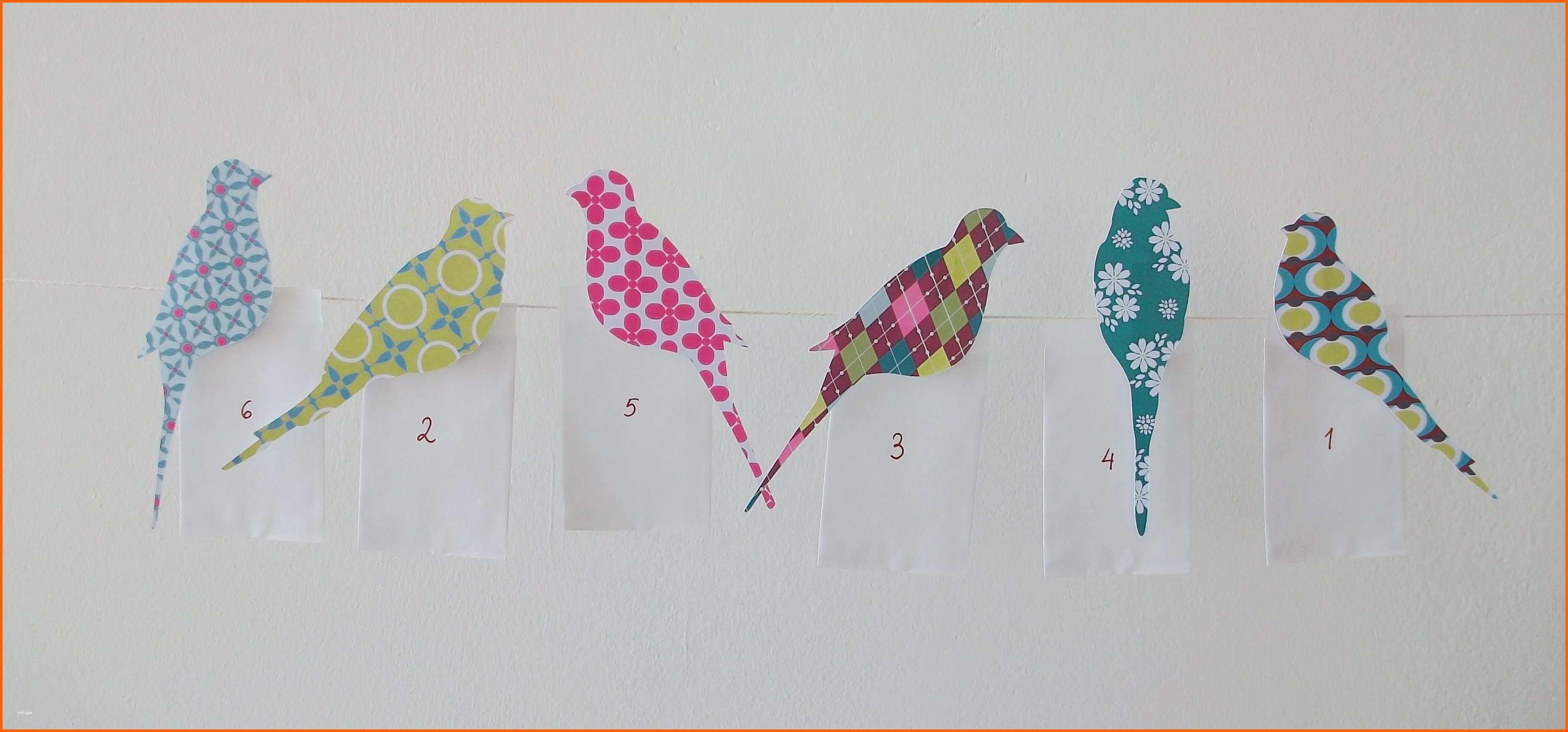 Bemerkenswert Vorlage Vögel Hier Adventskalender