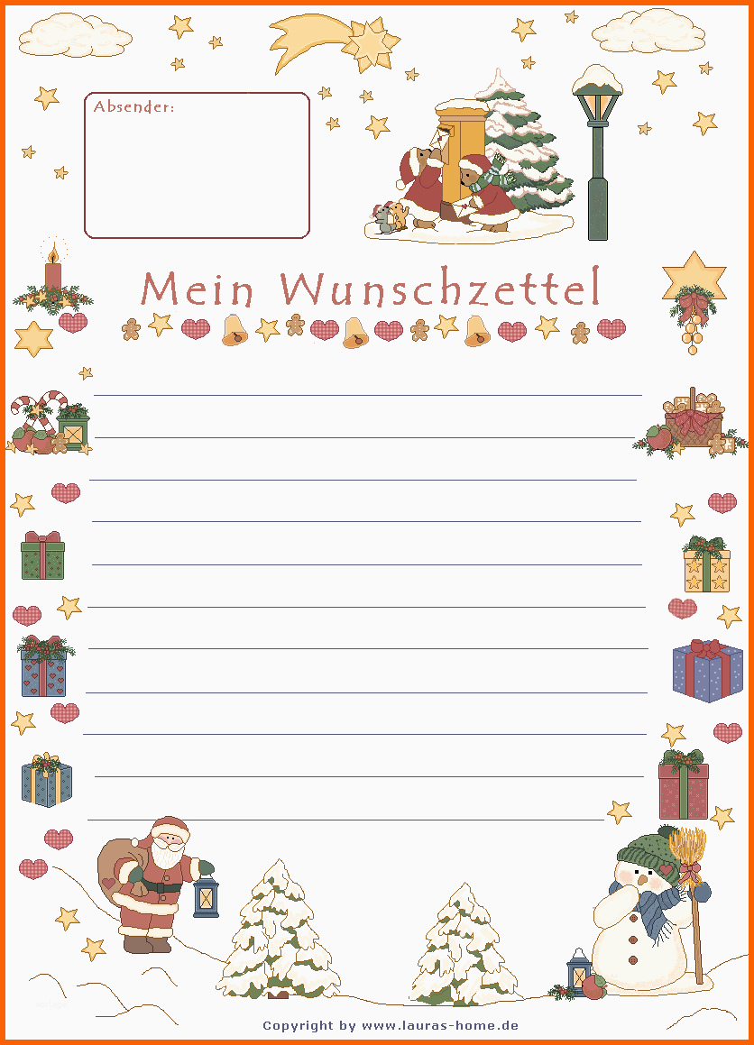 Bemerkenswert Wunschzettel Vorlage Niklosdag