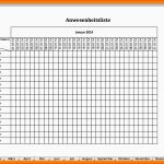 Bestbewertet 11 Anwesenheitsliste Vorlage