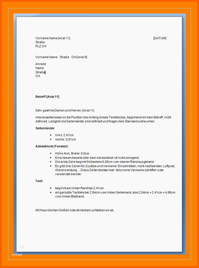 Bestbewertet 11 formeller Brief Vorlage