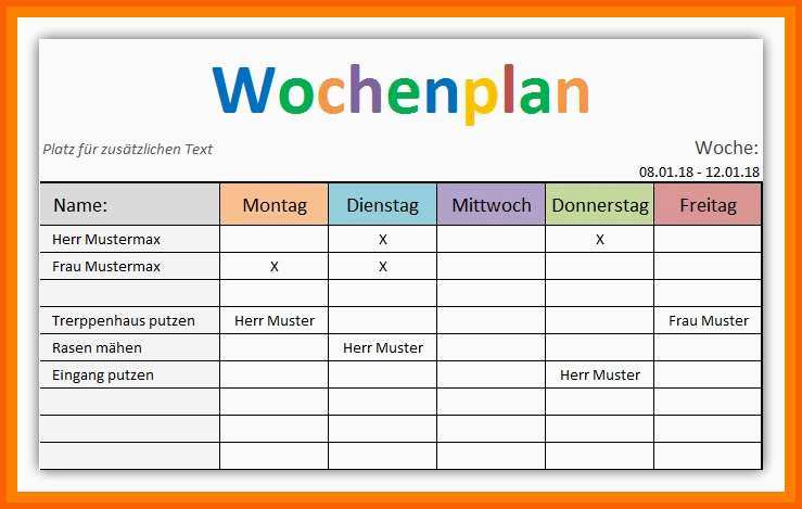 Bestbewertet 12 Arbeitsplanung Vorlage