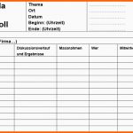 Bestbewertet 13 Protokoll Vorlage Excel