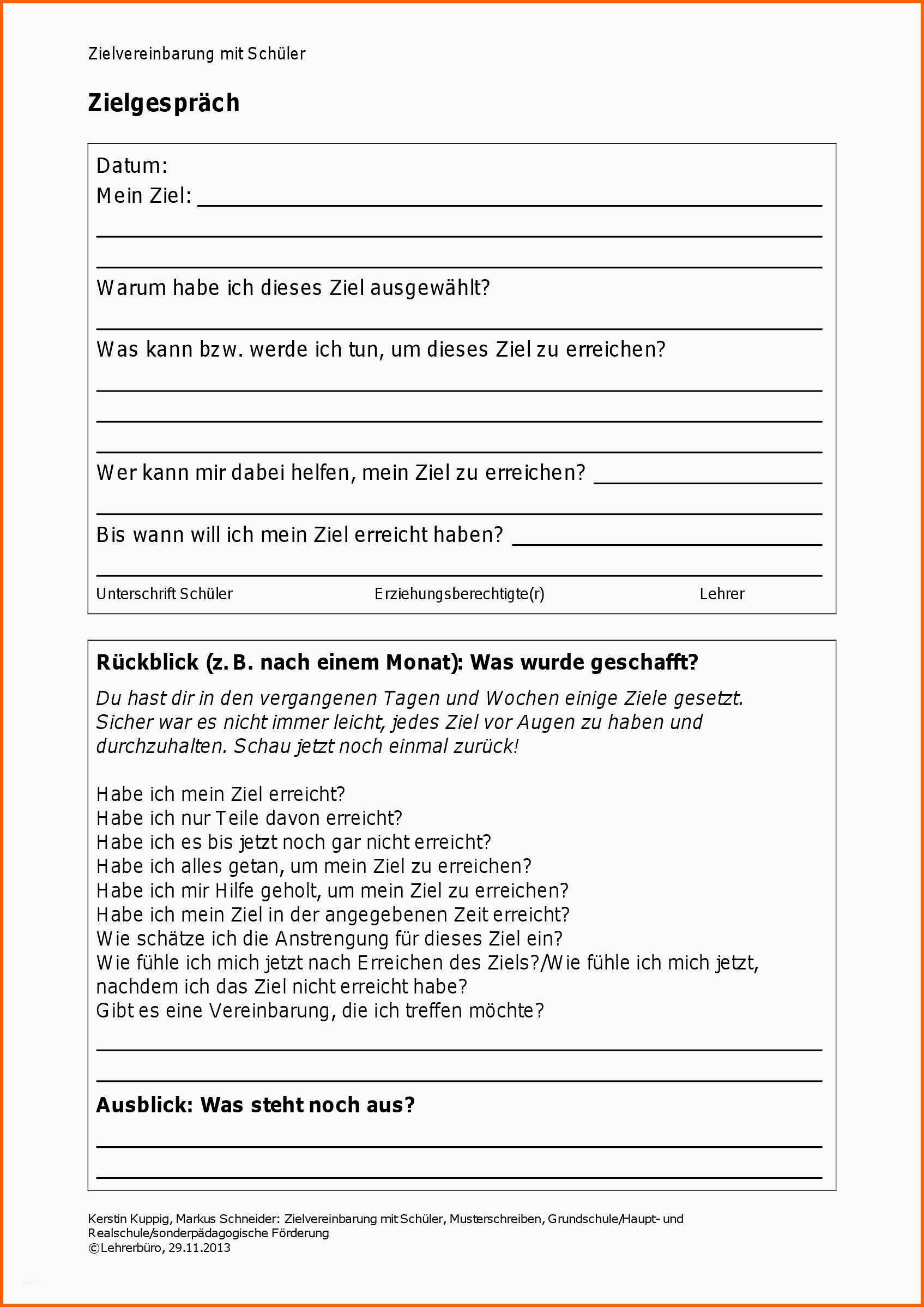 Bestbewertet 18 Zielvereinbarung Vorlage Excel