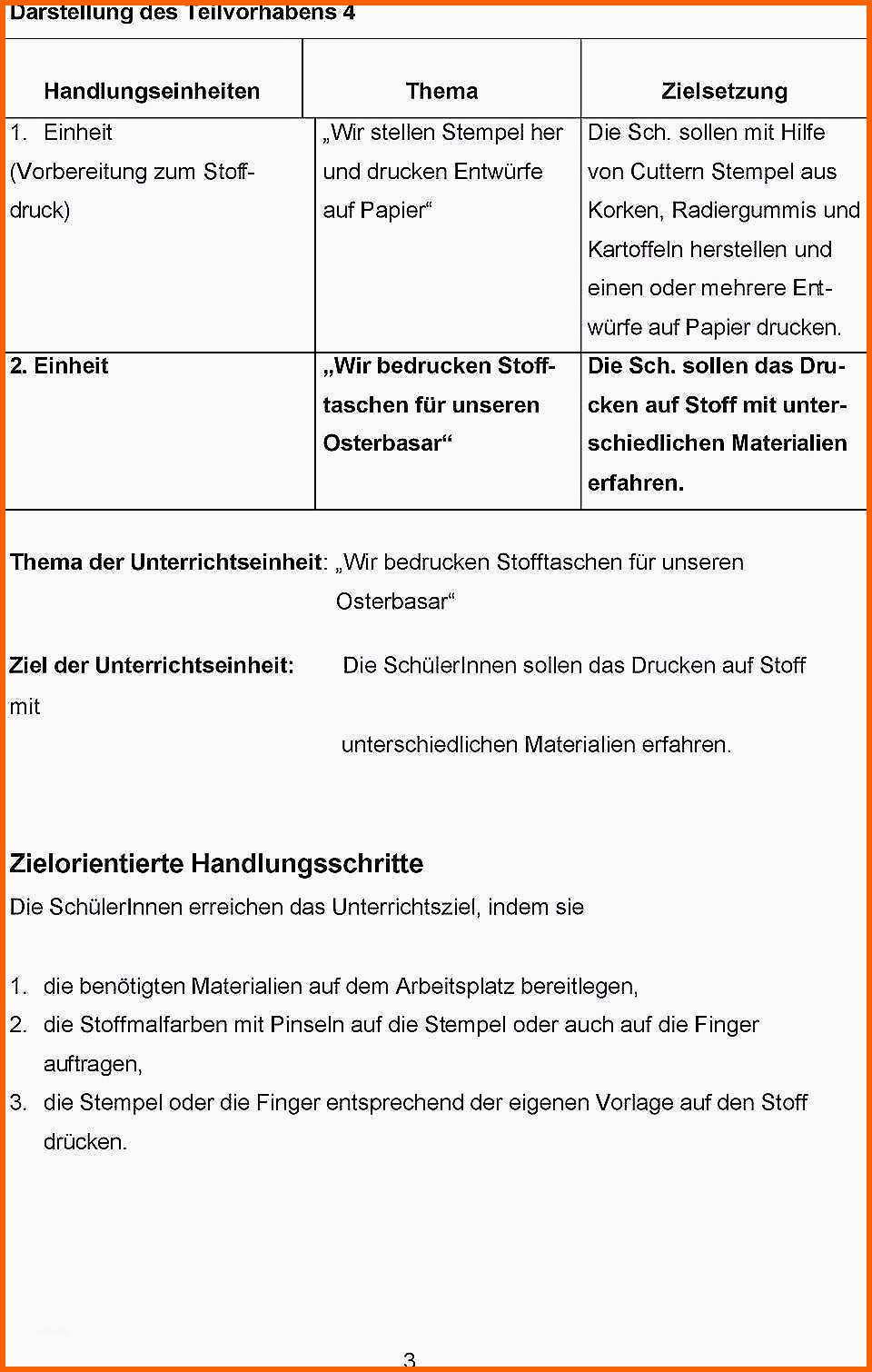 Bestbewertet 20 Tabellarischer Unterrichtsentwurf Vorlage