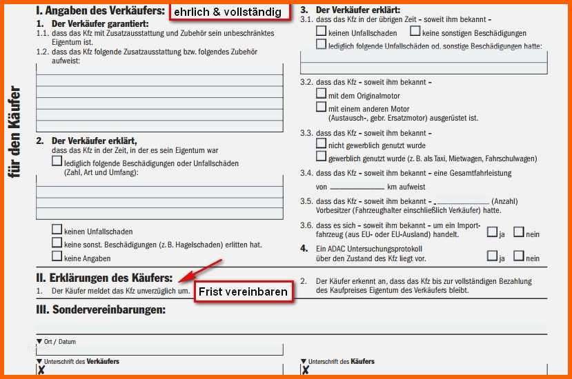 Bestbewertet Allgemeiner Kfz Kaufvertrag Privatverkauf Muster Vorlage