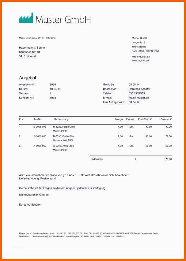 Bestbewertet Angebotsvorlage Englisch 11 Geschäftsbrief Angebot Vorlage