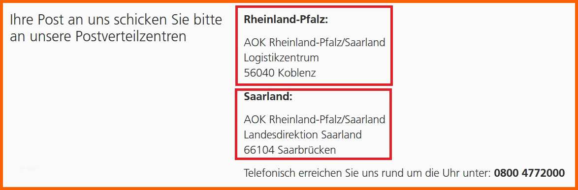 Bestbewertet Aok Rheinland Pfalz Saarland Kündigung Kostenlose Vorlage