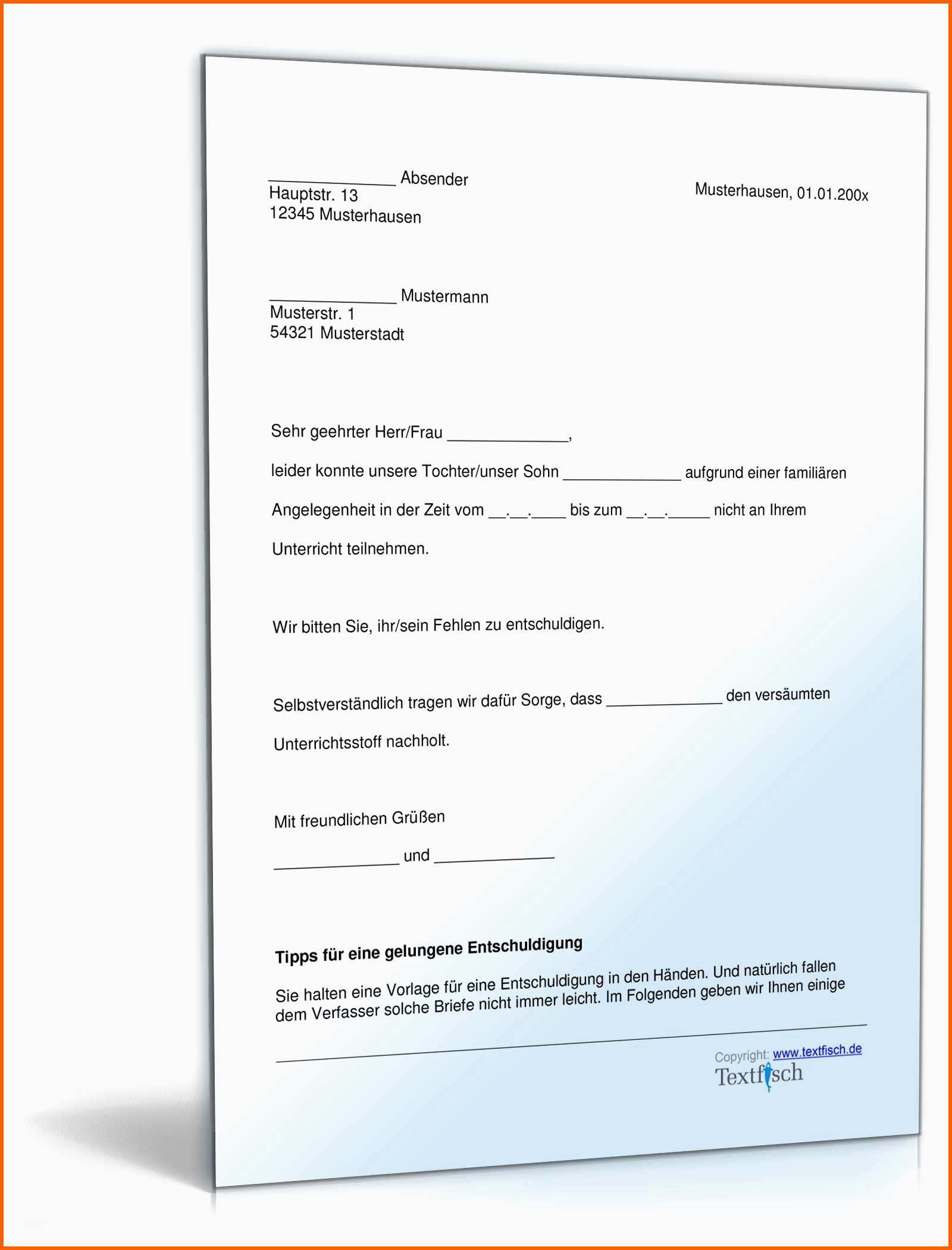 Bestbewertet Befreiung Vom Unterricht Vorlage Gros Antrag ...