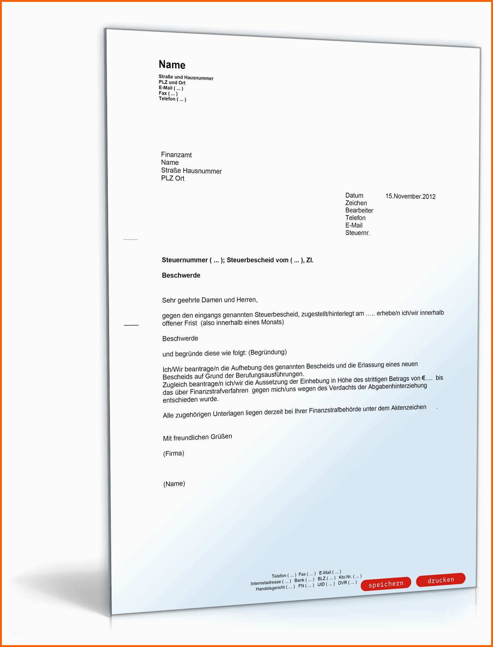 Bestbewertet Beschwerde Gegen Einen Steuerbescheid