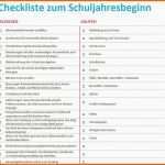 Bestbewertet Checkliste Zum Schuljahresbeginn