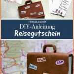 Bestbewertet Diy Anleitung Reisegutschein Basten Mit Koffer