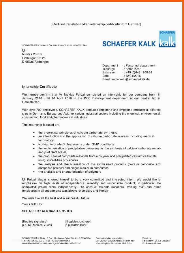 Bestbewertet En Arbeitszeugnis Schaefer Kalk