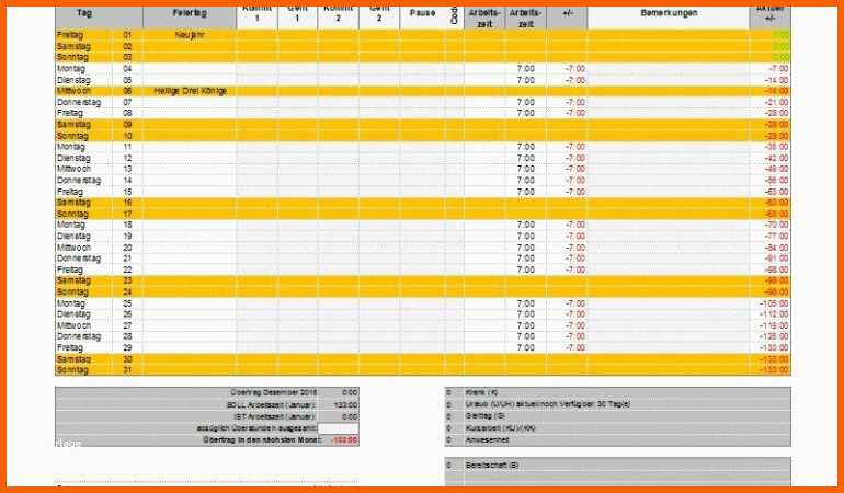 Bestbewertet Excel Zeiterfassung Vorlage – Xcelz Download