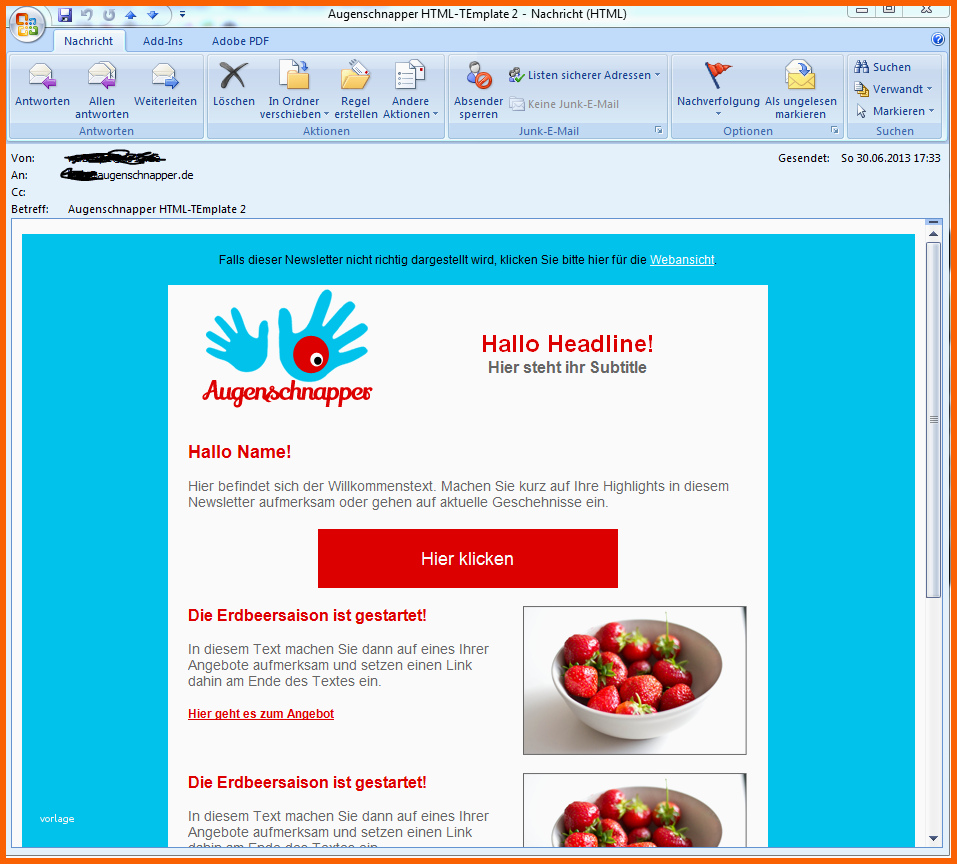 Bestbewertet Gratis Dowload Perfekt Für Outlook & Co Kostenlose HTML