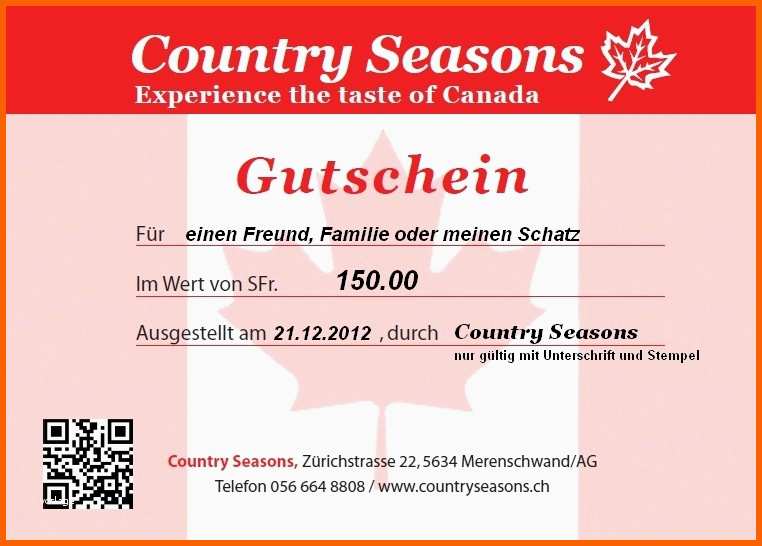 Bestbewertet Gutscheine Country Seasons