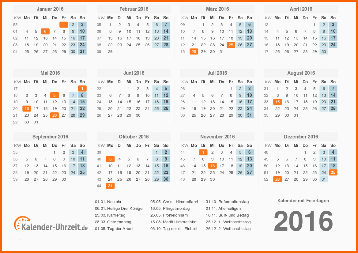 Bestbewertet Kalender 2016 Zum Ausdrucken Kostenlos