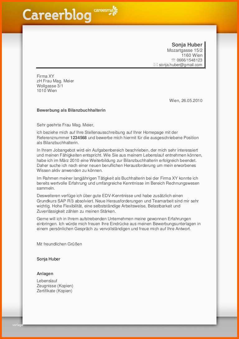Bestbewertet Muster Bewerbungsschreiben