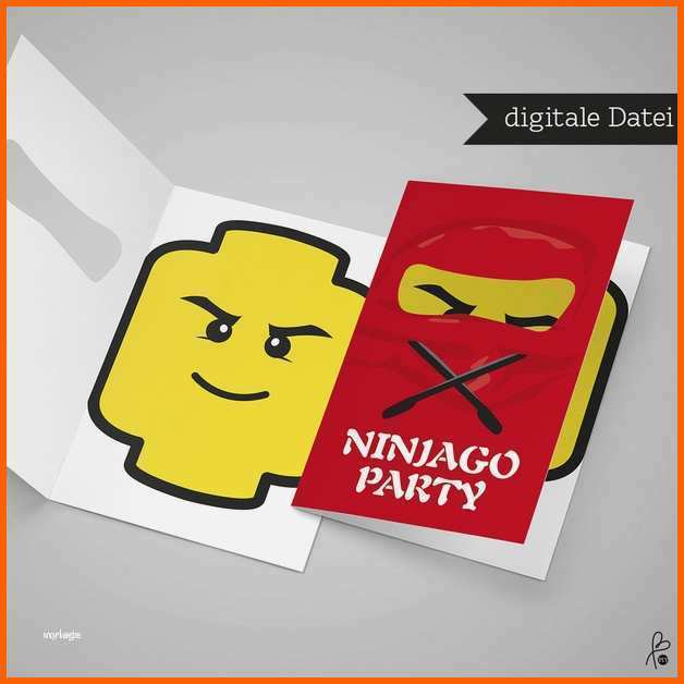 Bestbewertet Ninjago Einladungskarten Vorlage Einzigartig Ninjago