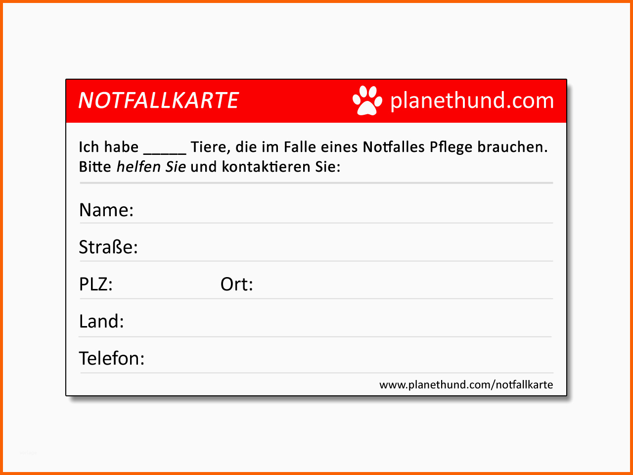 Bestbewertet Notfallkarte Für Tierhalter Hundezubehör