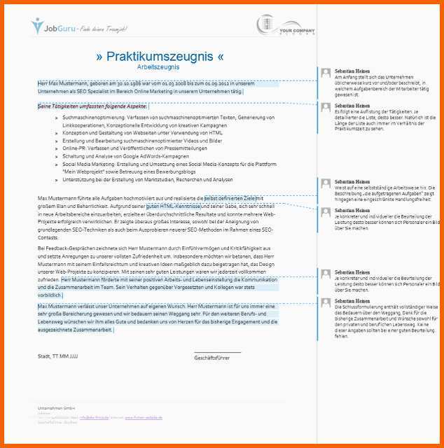 Bestbewertet Qualifiziertes Arbeitszeugnis Muster Und Geheim Code