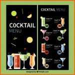Bestbewertet Schwarze Cocktailkarte Vorlage