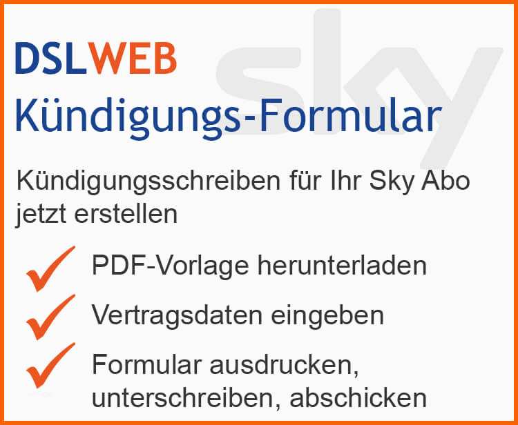Bestbewertet Sky Kündigen Kündigungsfrist & Sky Kündigung Vorlage